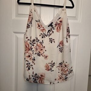 RW&CO. Cream Floral Camisole Top